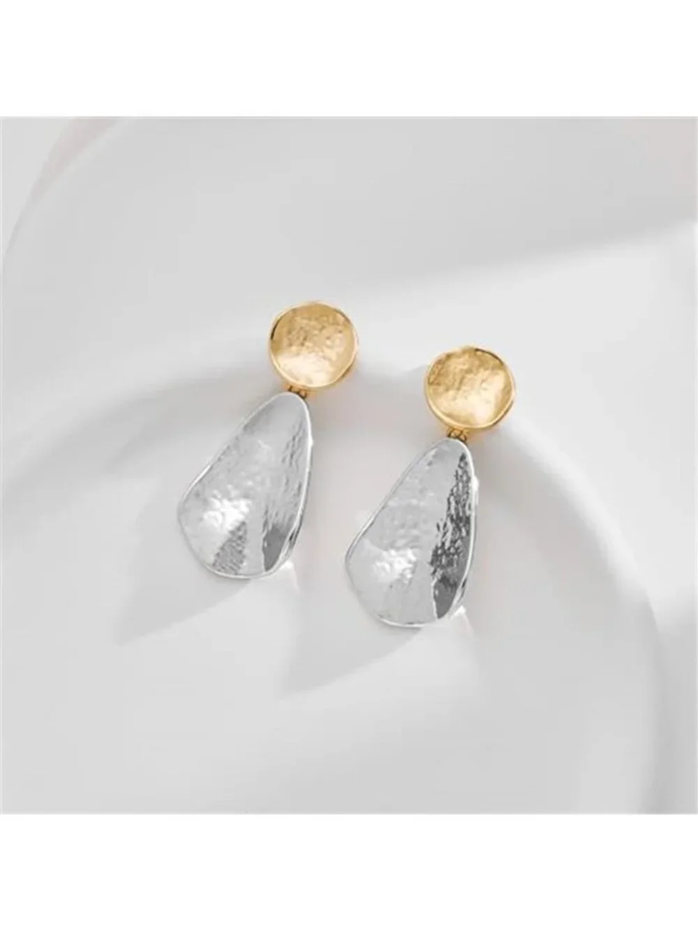 Women's Geometric Chunky Dangle Earring Trendy Gold Plated Earrings